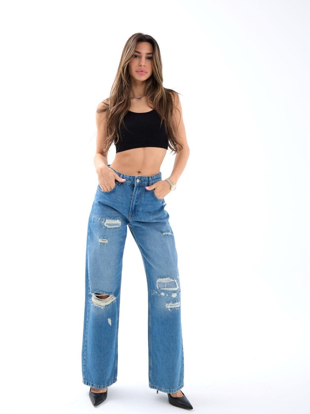 7181 Kot Pantolon-Mavi