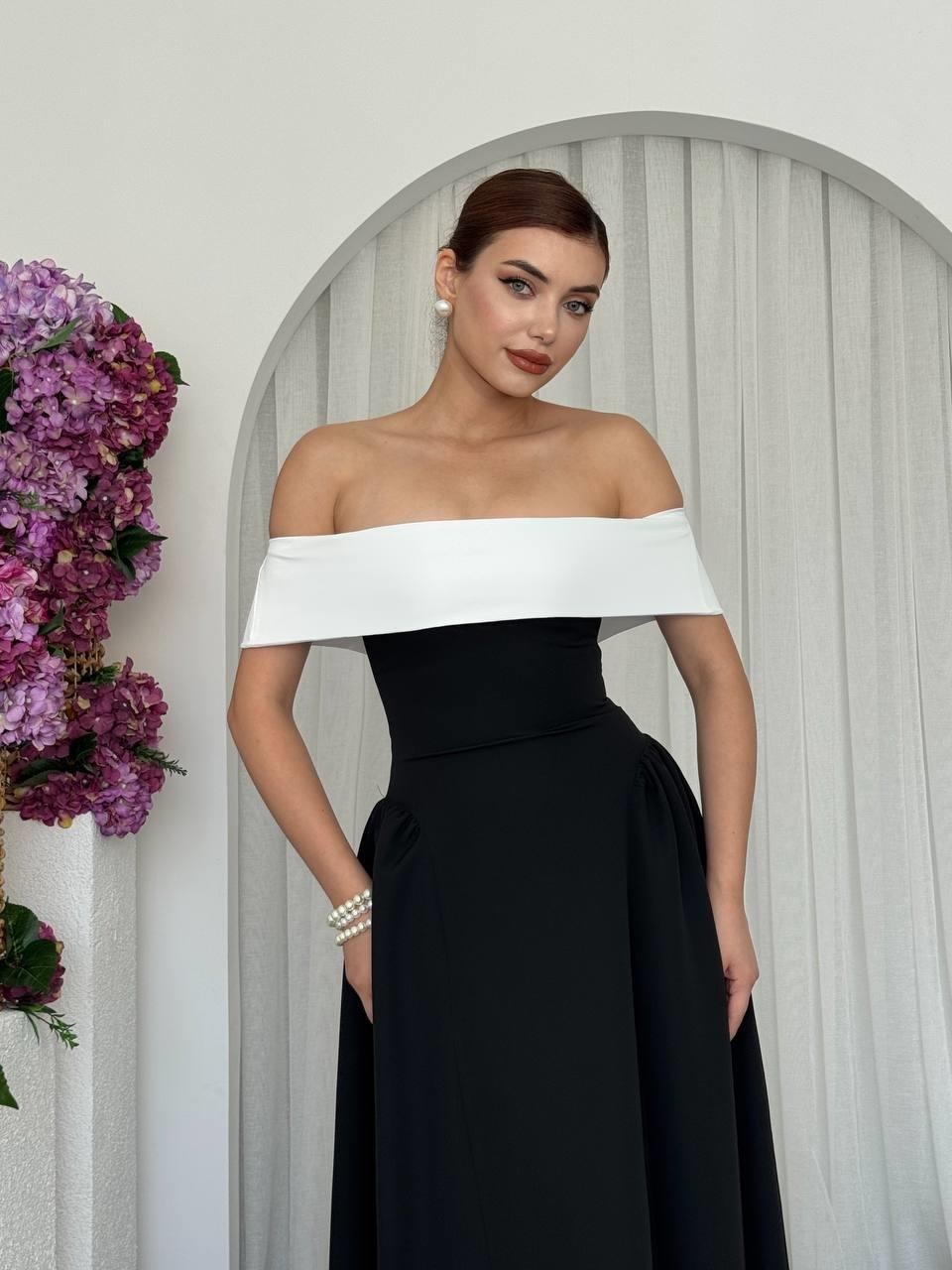 Osıs Straplez Elbise ETK-00688-siyah