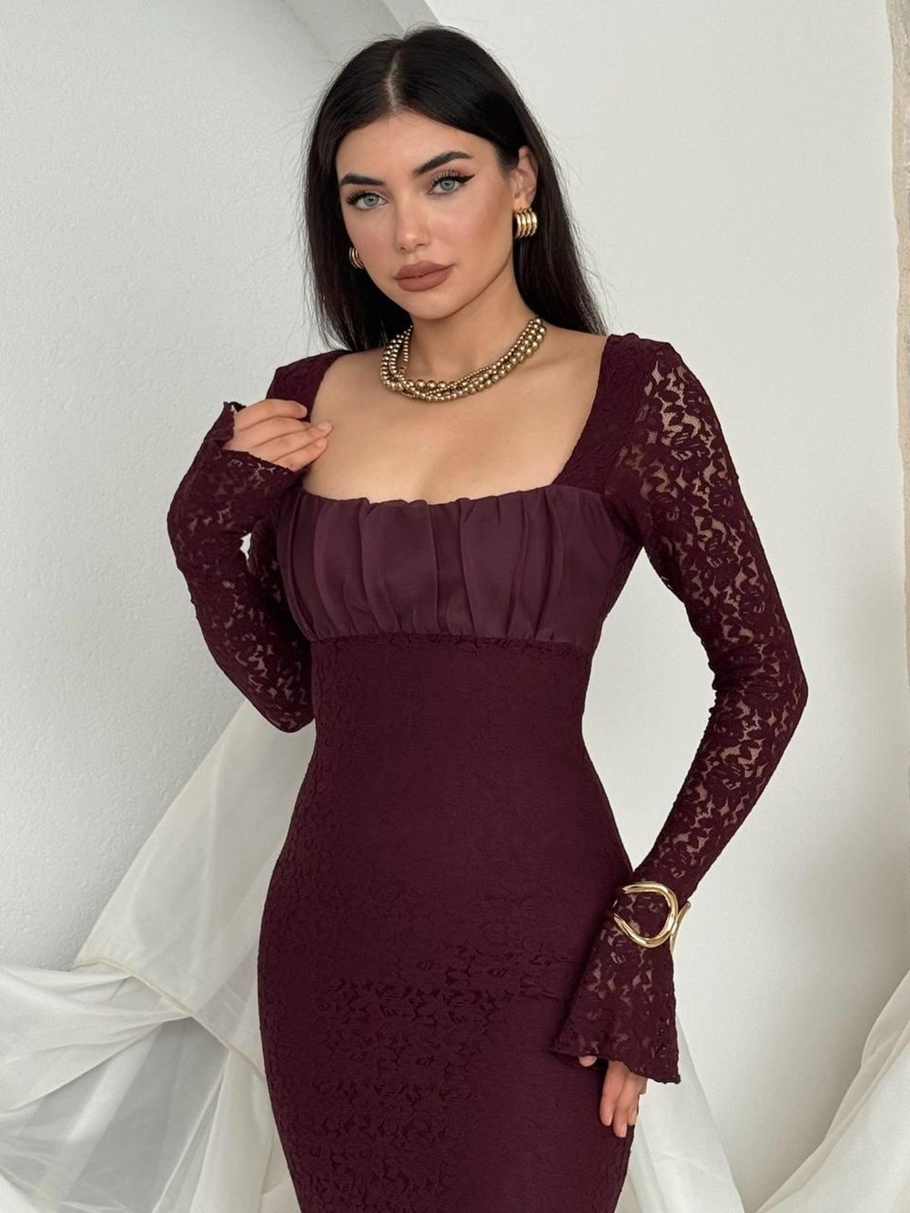 Porter Midi Elbise ETK-00247-murdum