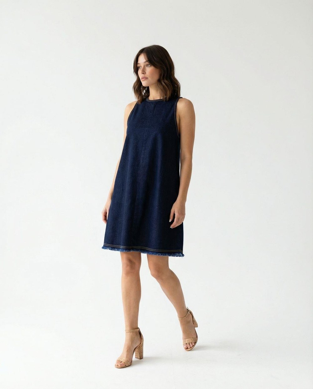 7588 Kot Elbise-Dark Blue