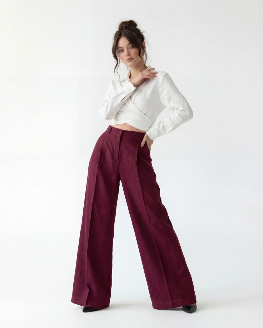 6756 Pantolon-Bordo