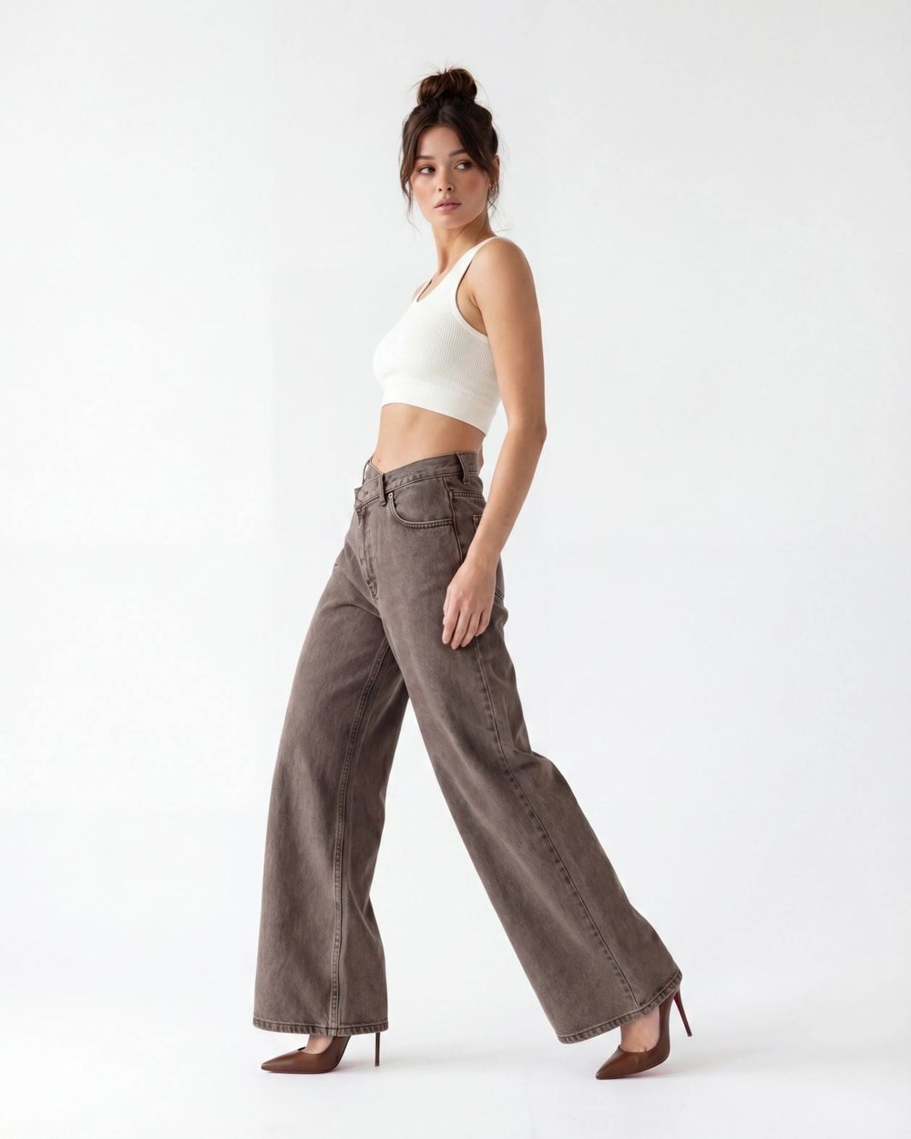 7493 Kot Pantolon-Brown