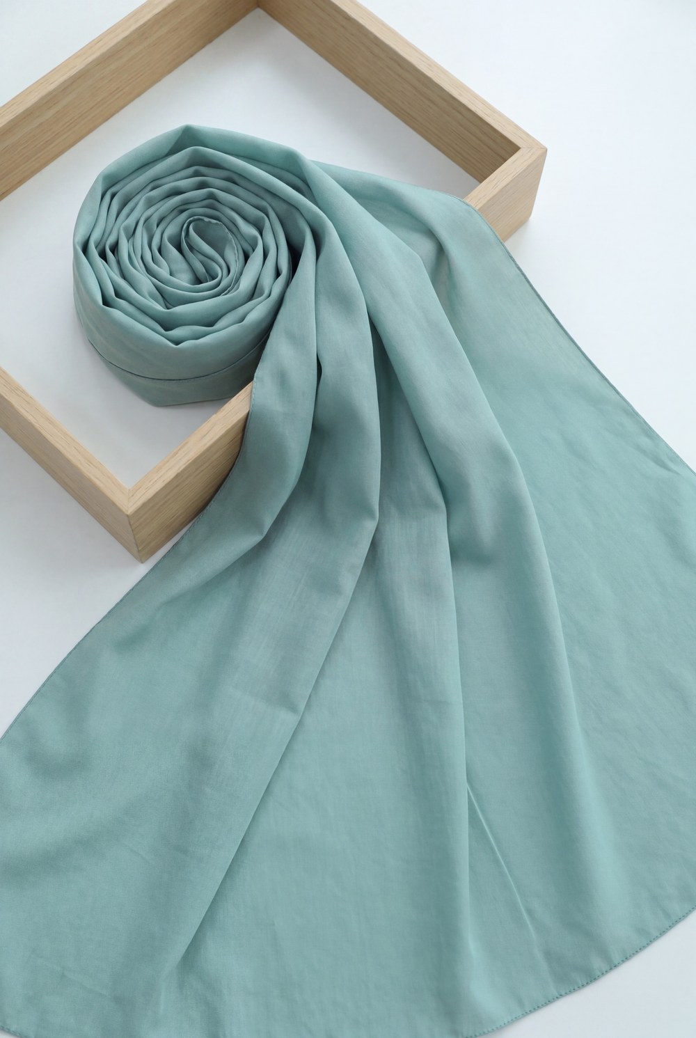 Düz Coton Şal -Mint