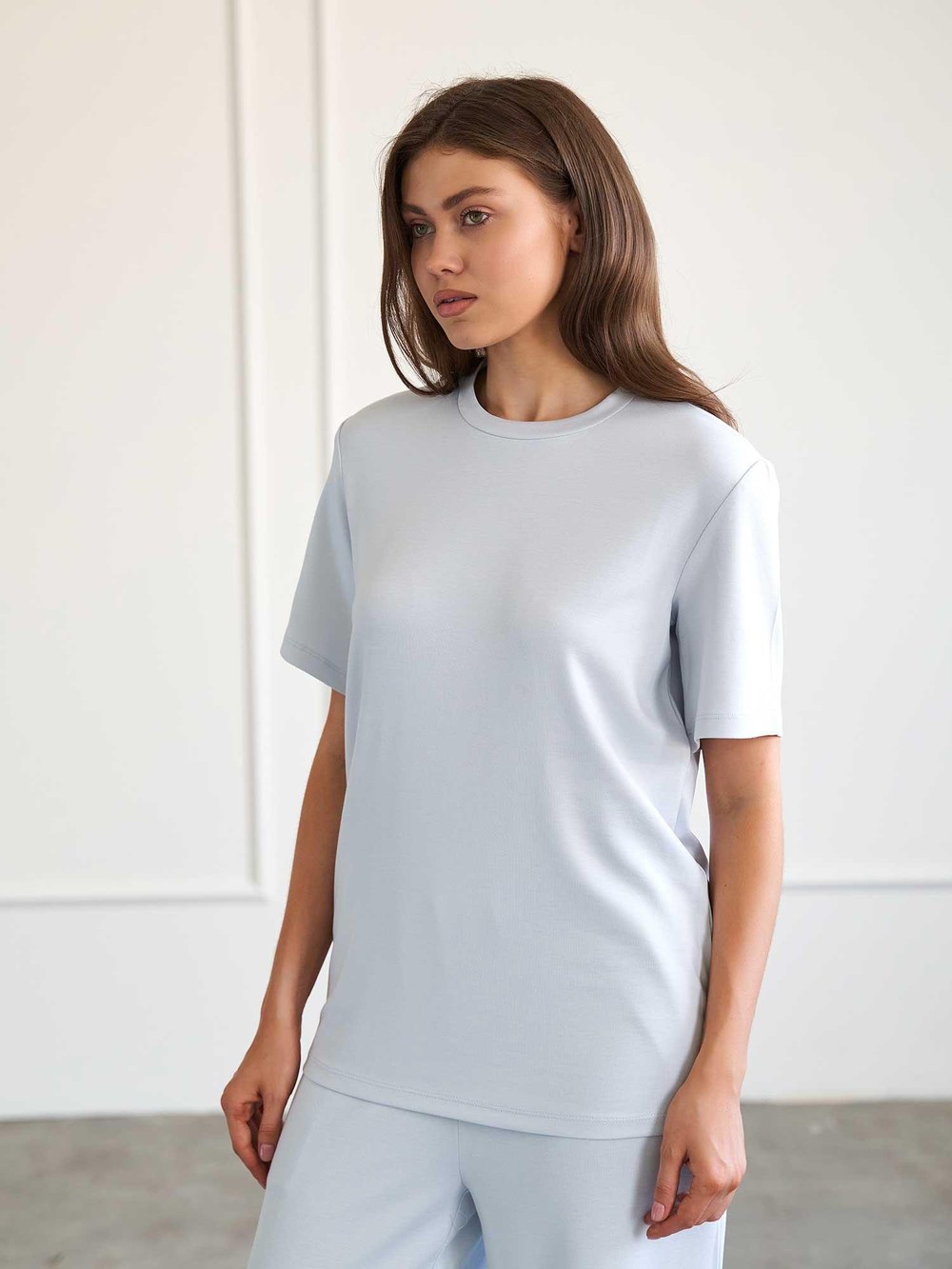 050733 Bisiklet Yaka Oversize T-Shirt