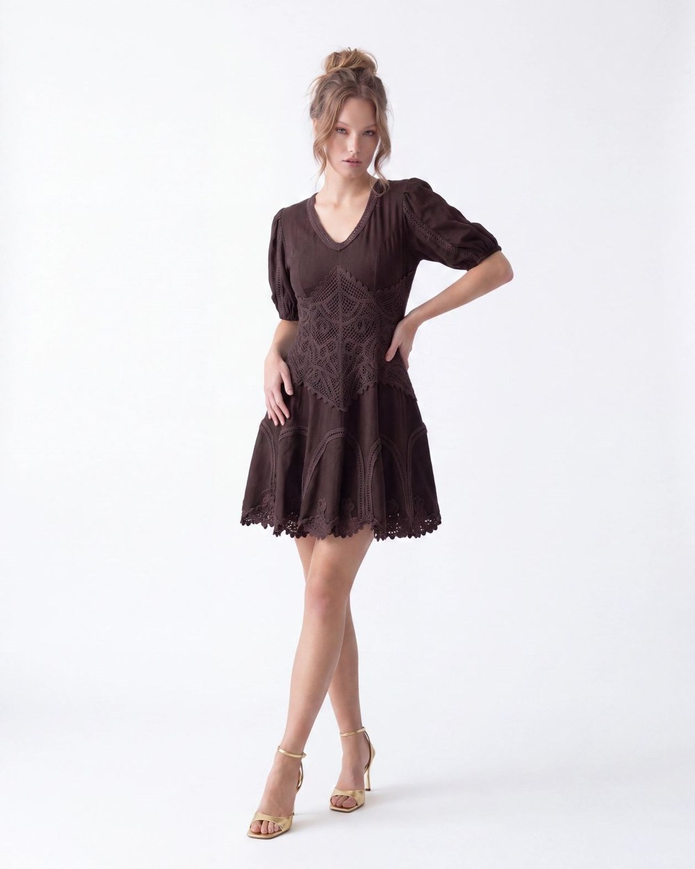 7149 Elbise-Kahve