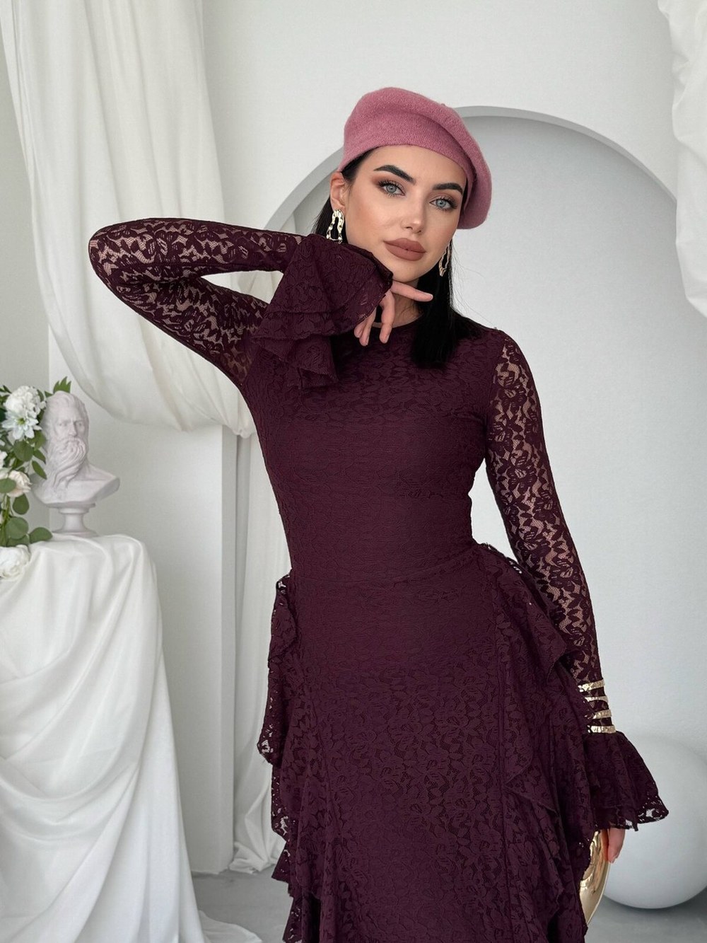 Fusne Midi Elbise ETK-01022-murdum