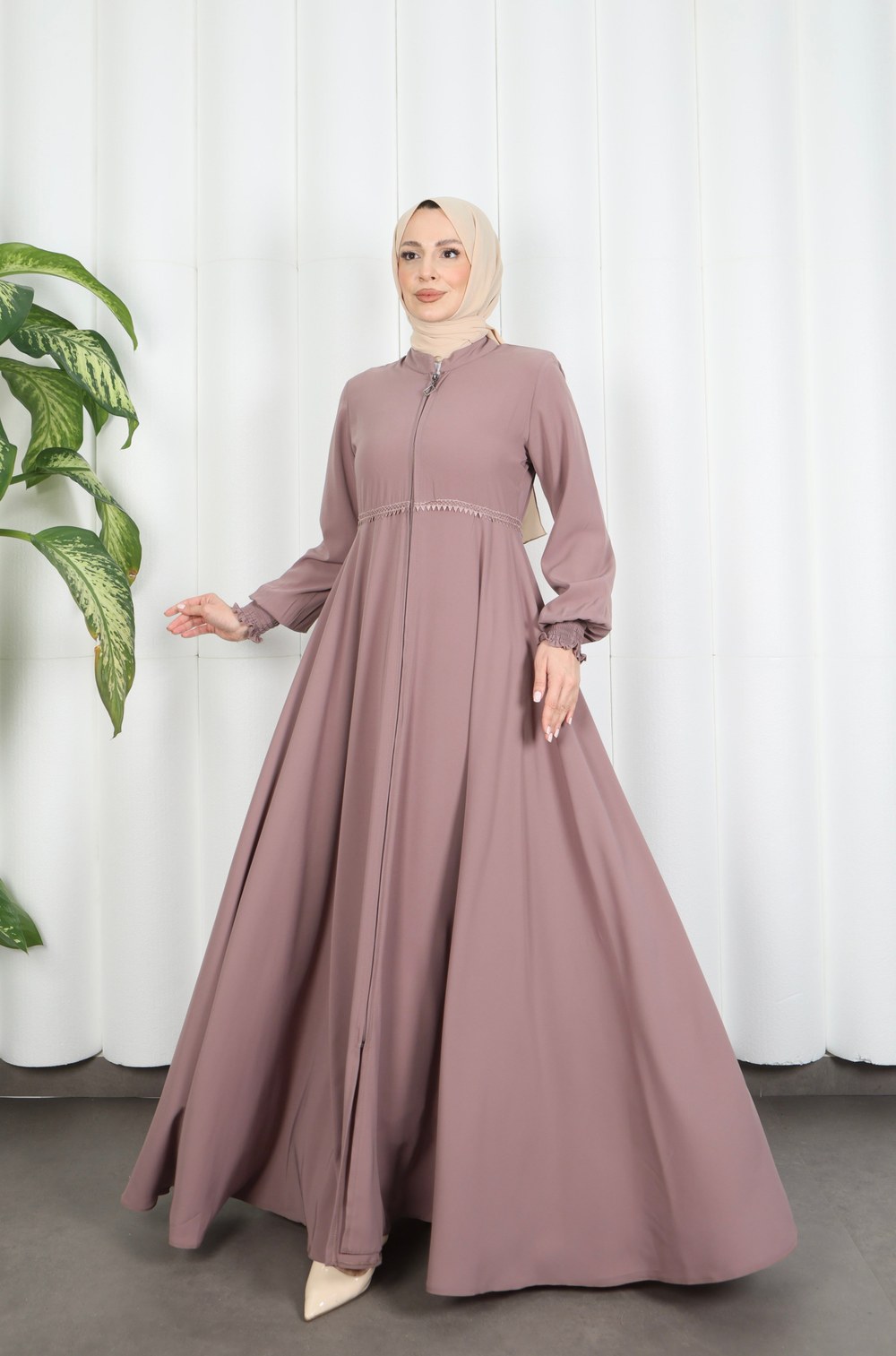 Beli Dantelli Mevlana Ferace Pudra HNT7011