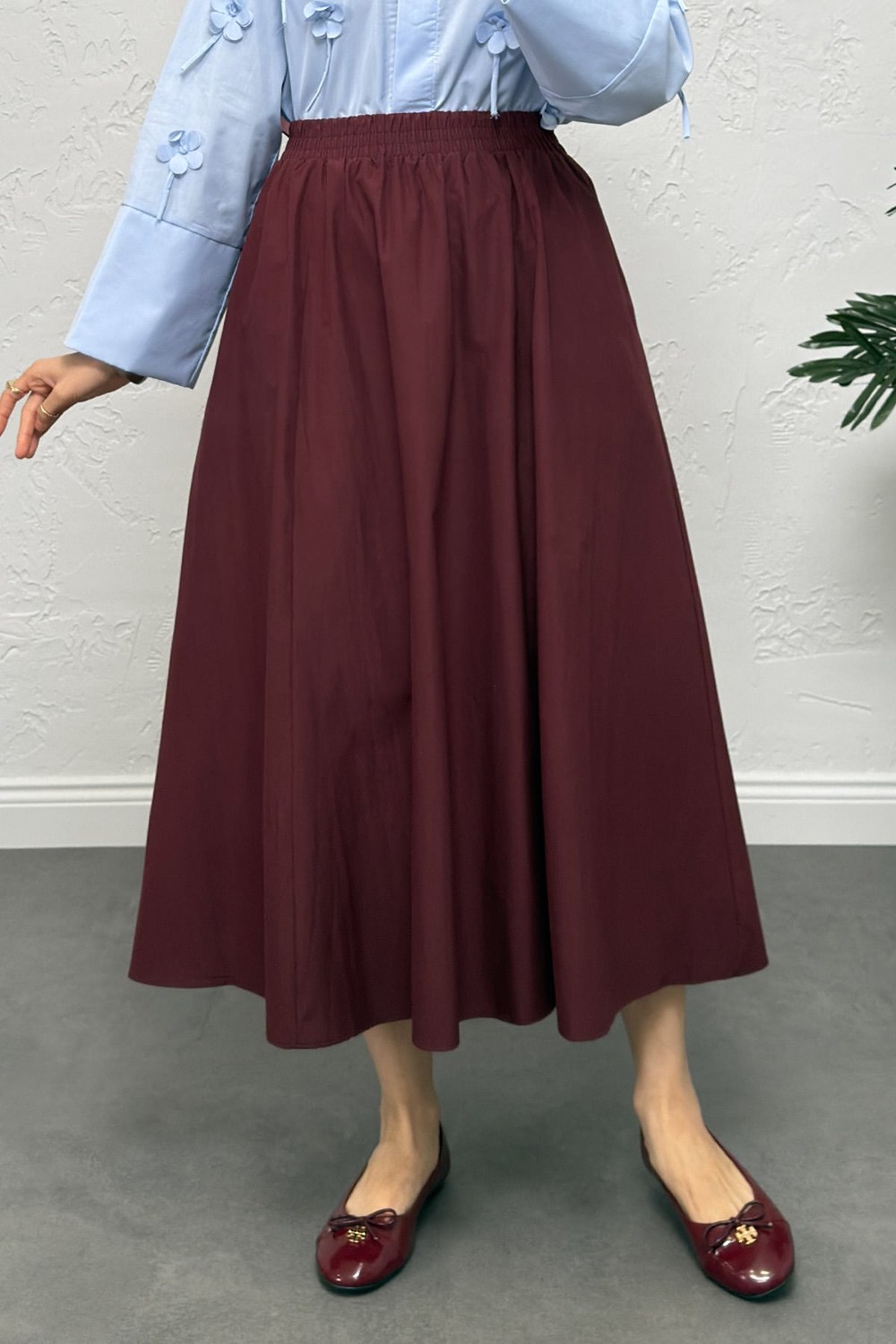 Cepli Poplin Etek 0060 - Bordo