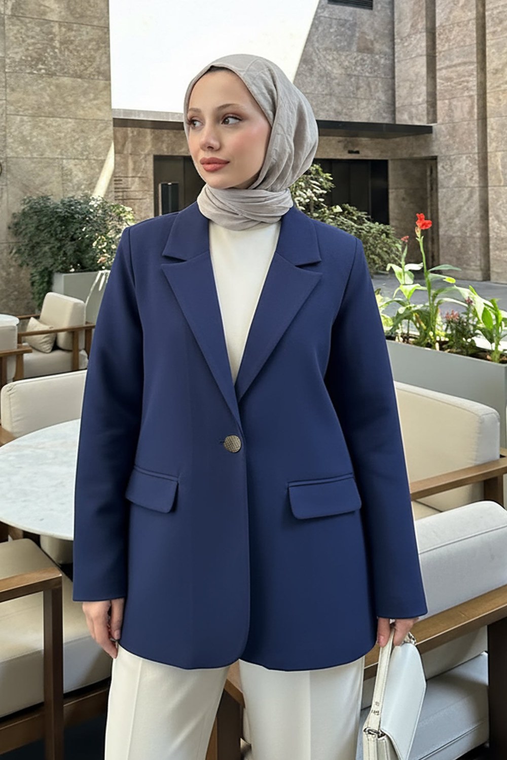 Scuba Blazer Ceket 2272 - Lacivert