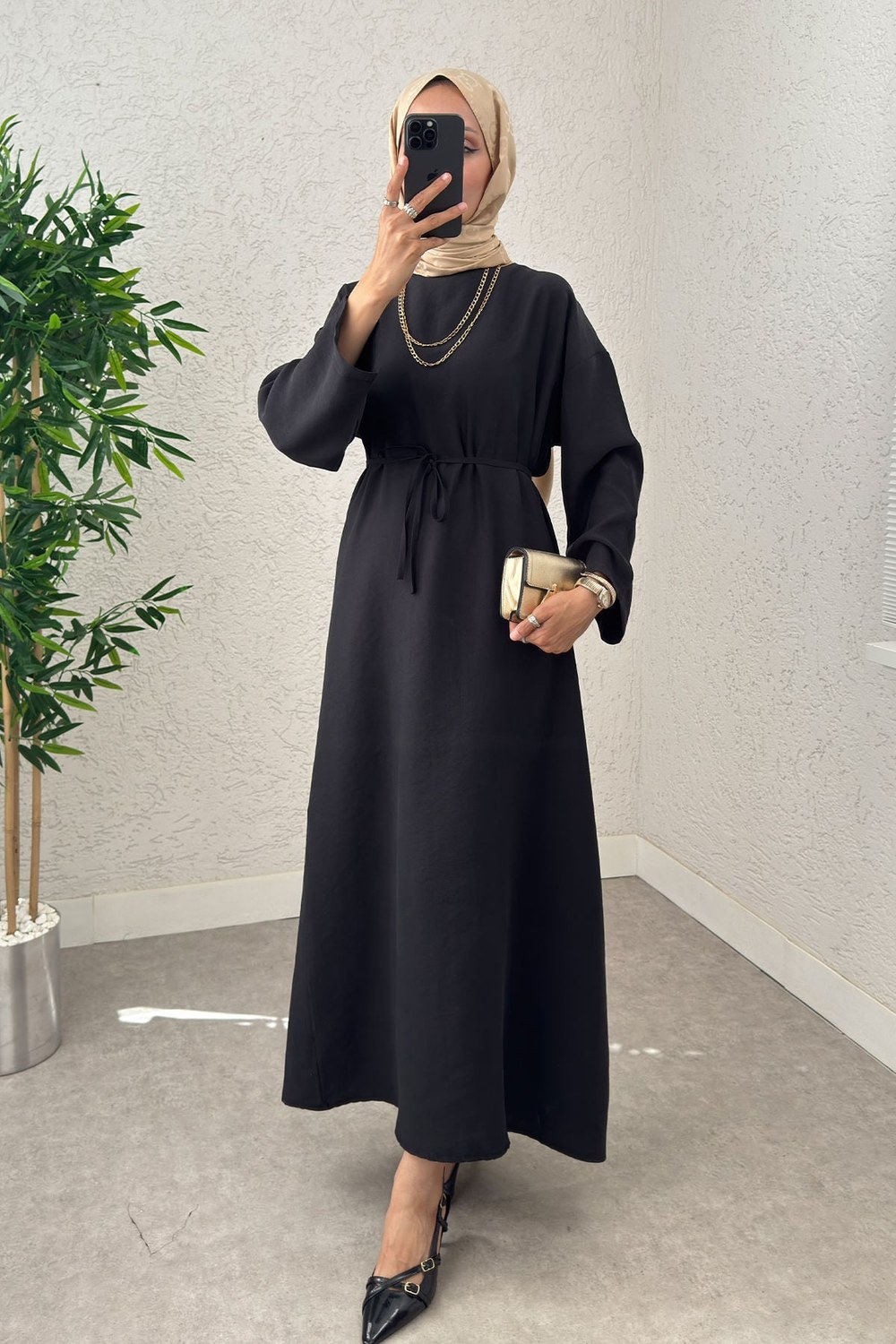 Sultan Basic Elbise 0001 - Siyah